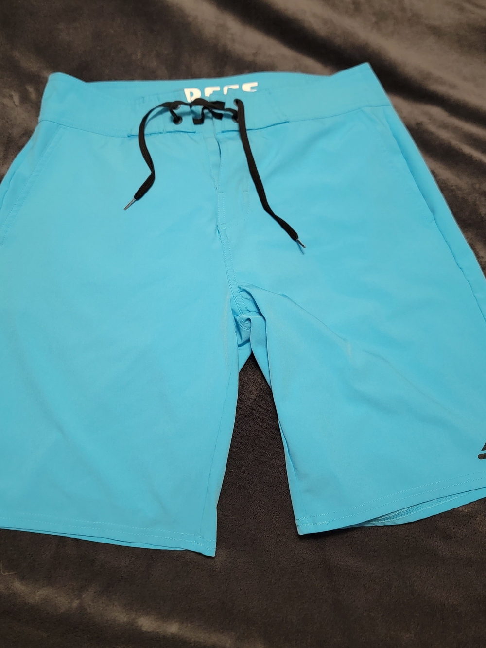 Reef Aqua Board Shorts with Black Drawstring Size 30